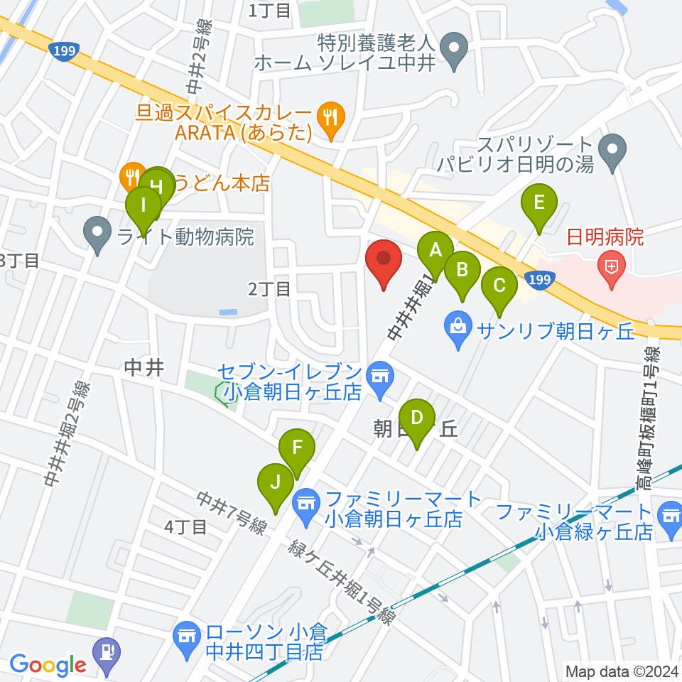 マメット音楽教室周辺の駐車場・コインパーキング一覧地図