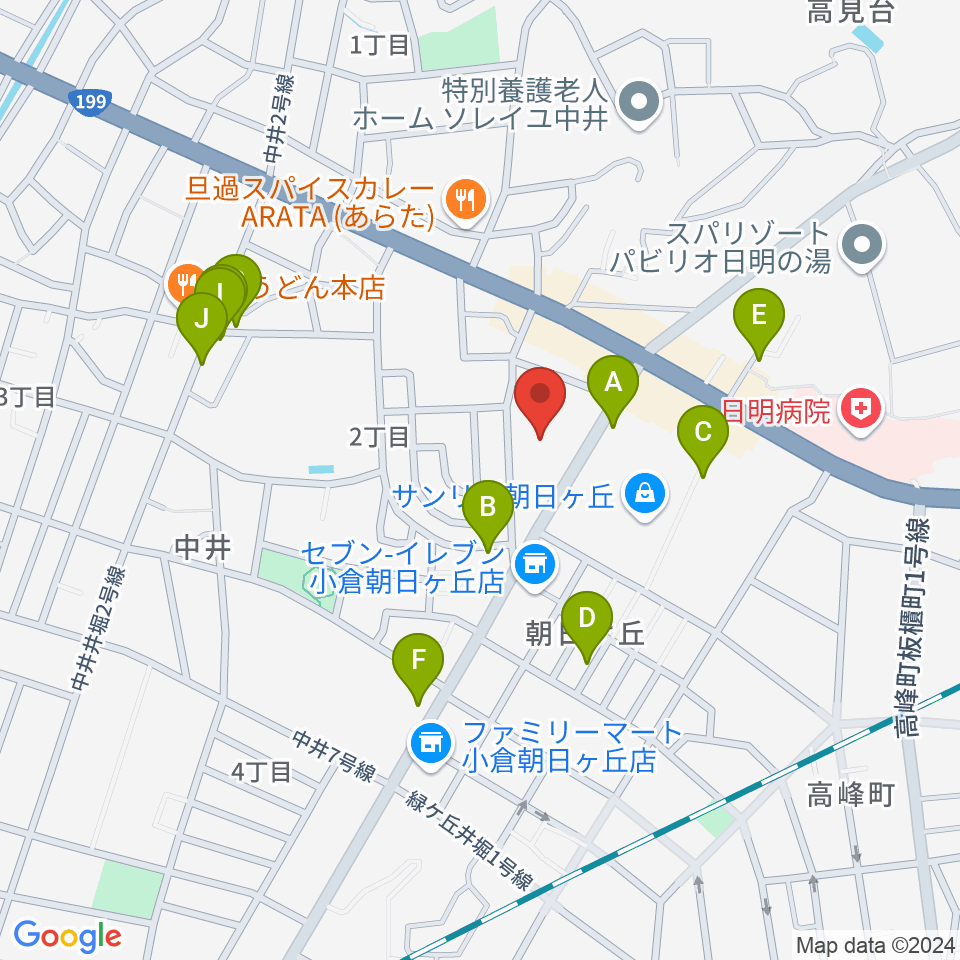 マメット音楽教室周辺の駐車場・コインパーキング一覧地図