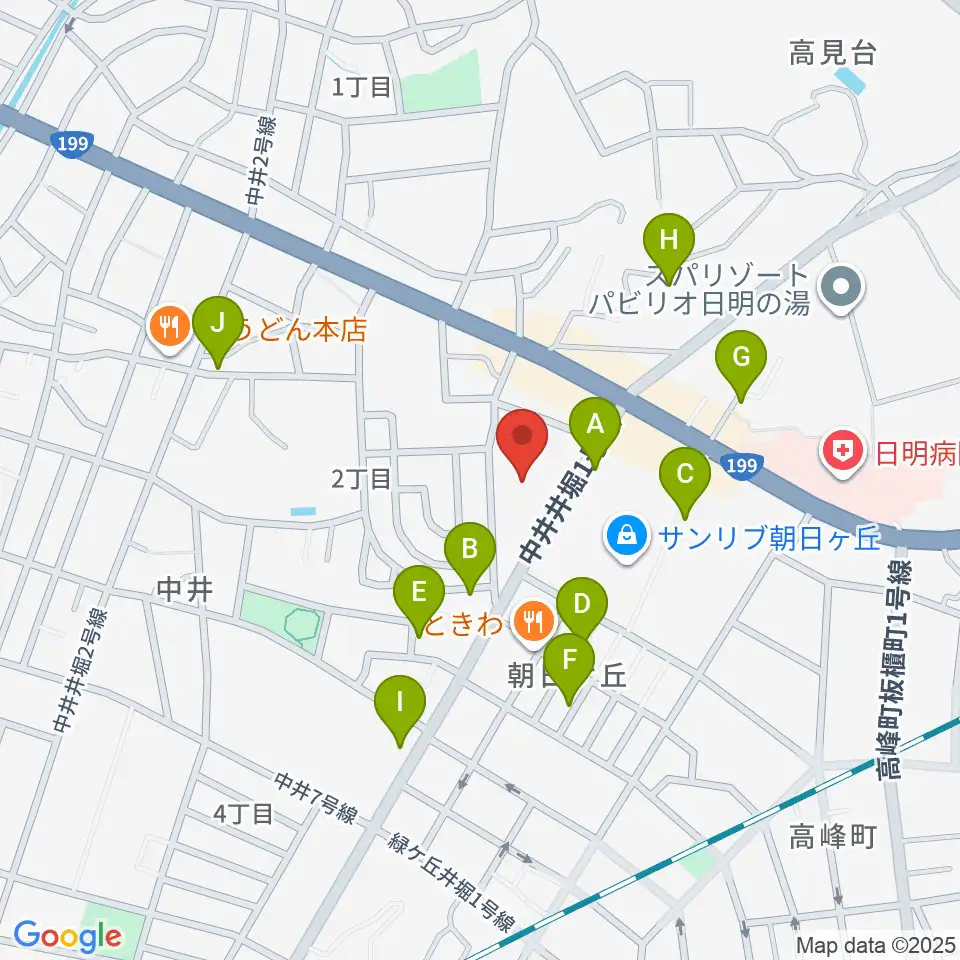 マメット音楽教室周辺の駐車場・コインパーキング一覧地図