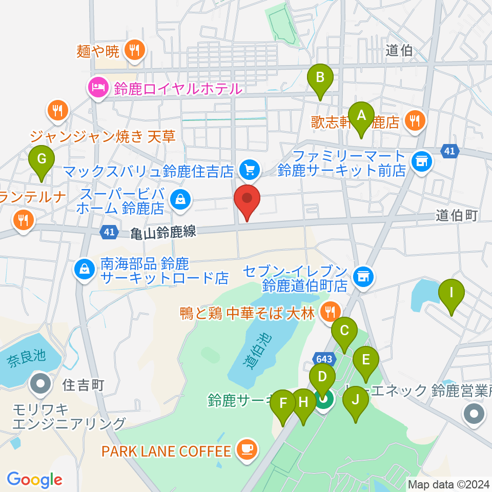 鈴鹿 VOICE HALL周辺の駐車場・コインパーキング一覧地図