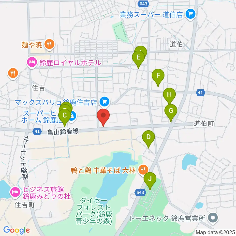 鈴鹿 VOICE HALL周辺の駐車場・コインパーキング一覧地図