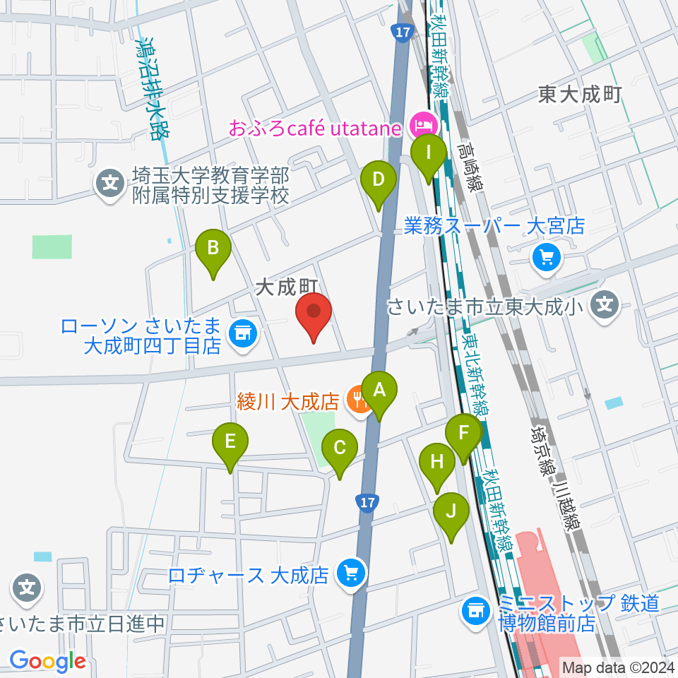 リトミックランドさいたま教室周辺の駐車場・コインパーキング一覧地図