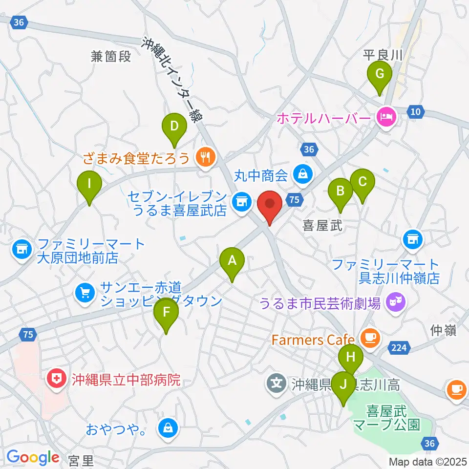 池武当新垣三線店周辺の駐車場・コインパーキング一覧地図