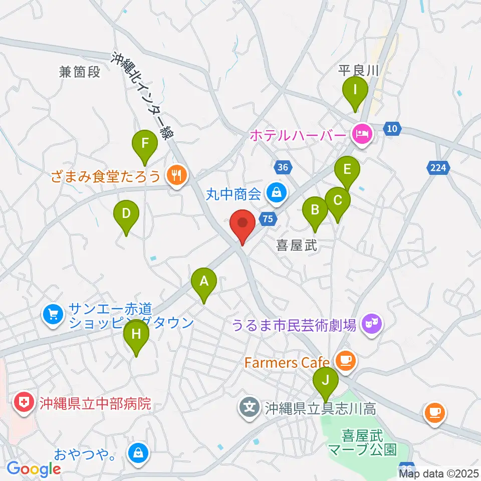 池武当新垣三線店周辺の駐車場・コインパーキング一覧地図