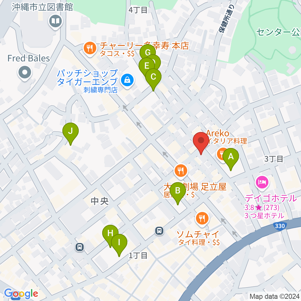 知名御多出横（知名オーディオ）周辺の駐車場・コインパーキング一覧地図