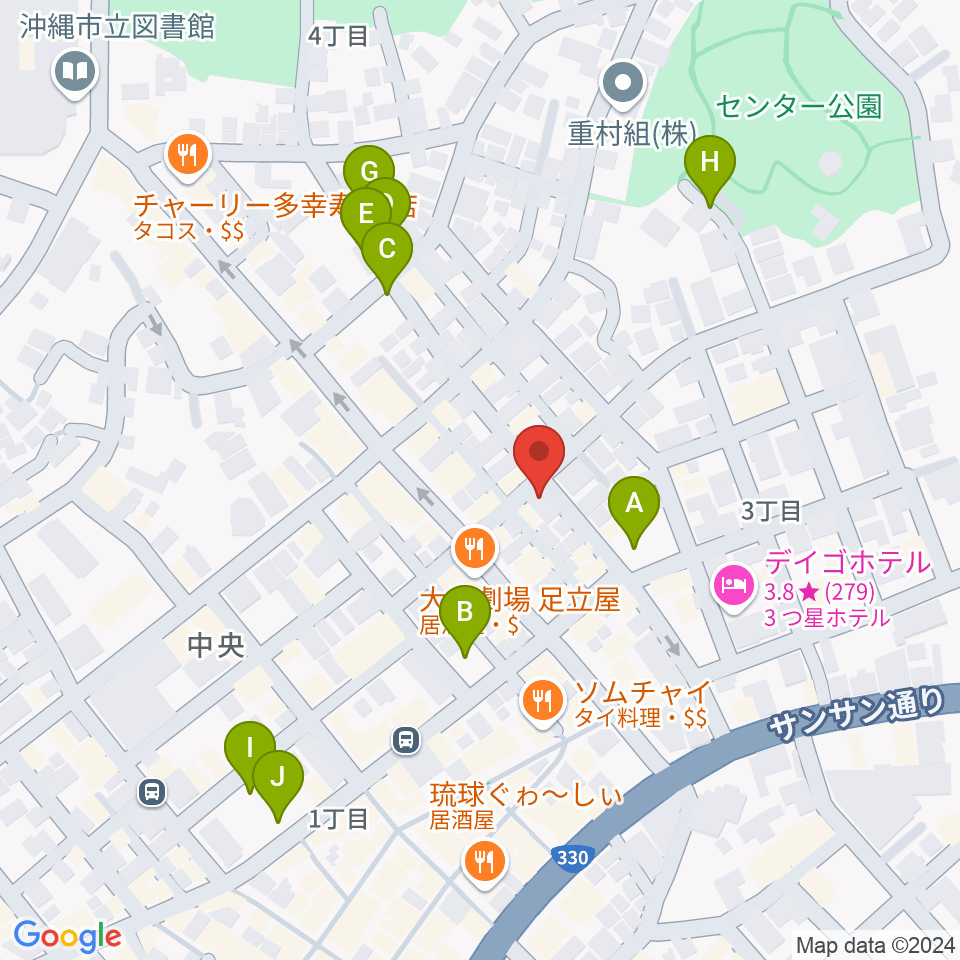 知名御多出横（知名オーディオ）周辺の駐車場・コインパーキング一覧地図