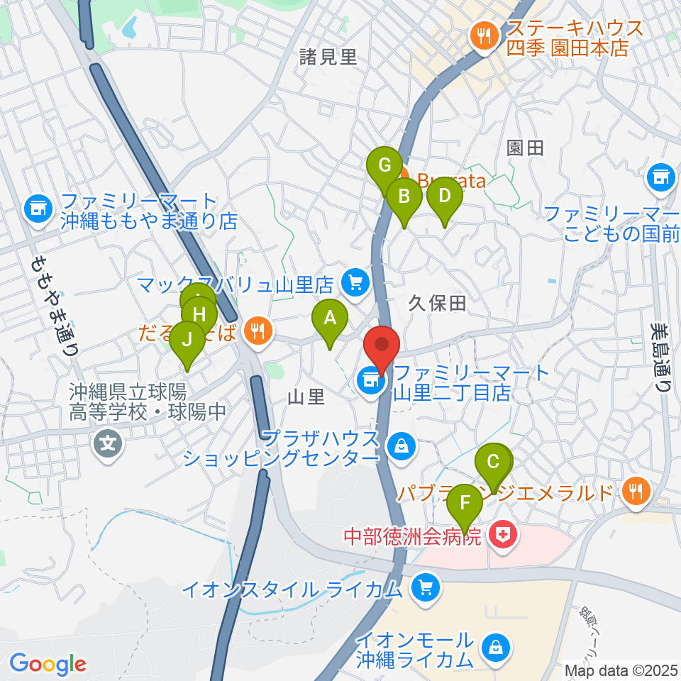 島ピアノセンター周辺の駐車場・コインパーキング一覧地図