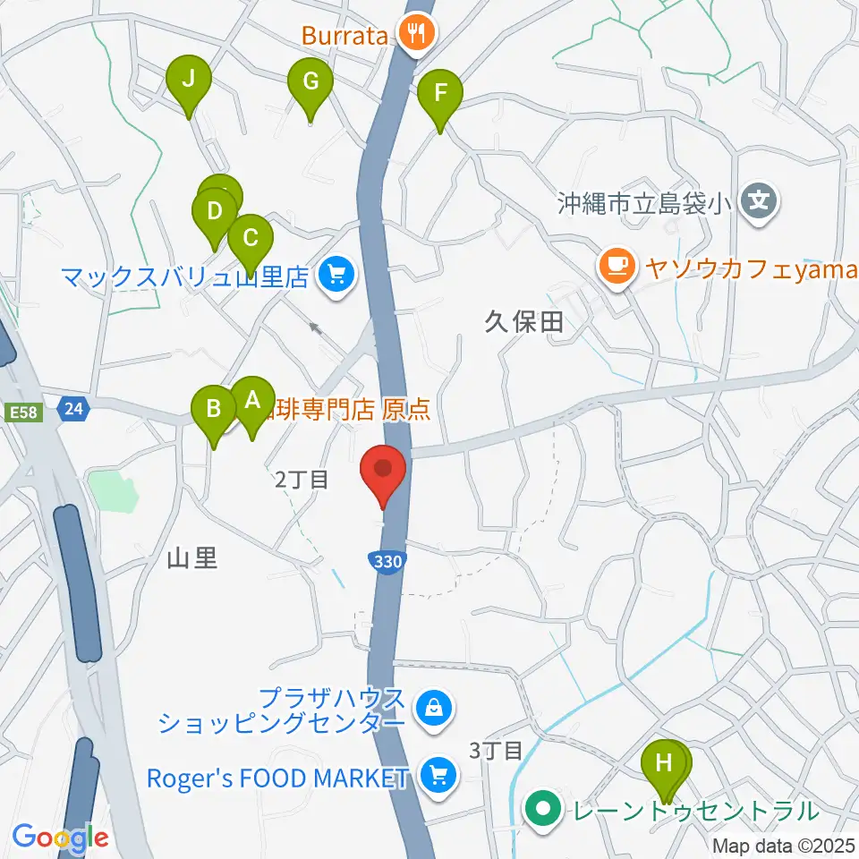 島ピアノセンター周辺の駐車場・コインパーキング一覧地図
