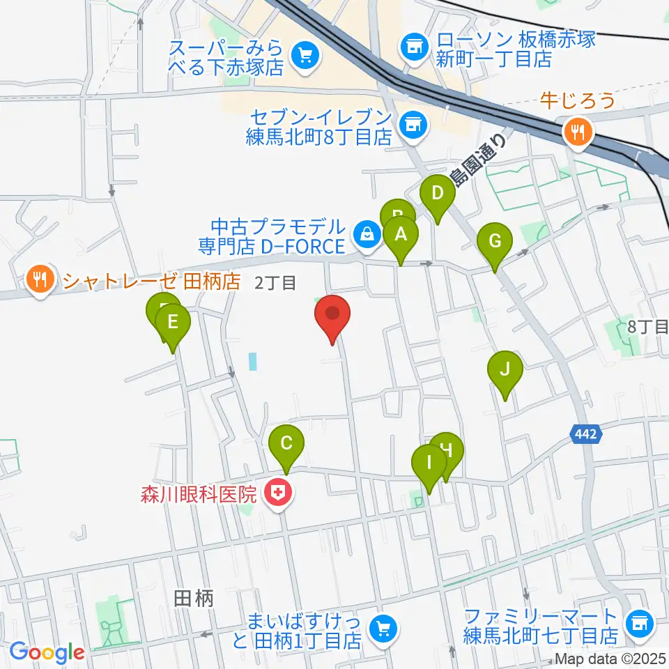 吉田音楽教室周辺の駐車場・コインパーキング一覧地図