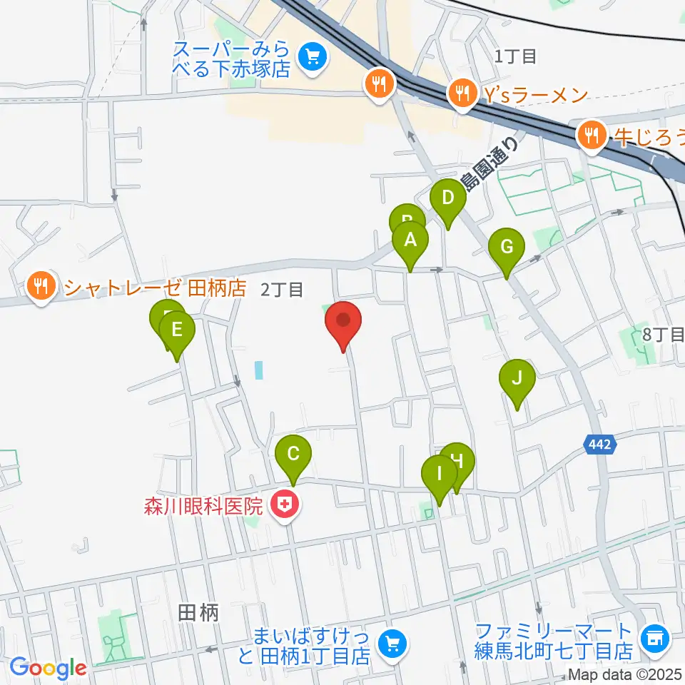 吉田音楽教室周辺の駐車場・コインパーキング一覧地図