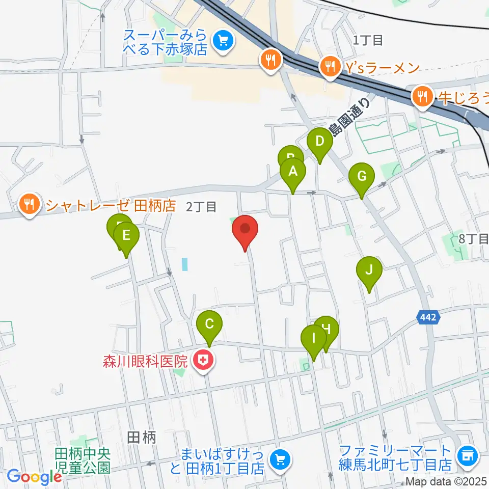 吉田音楽教室周辺の駐車場・コインパーキング一覧地図