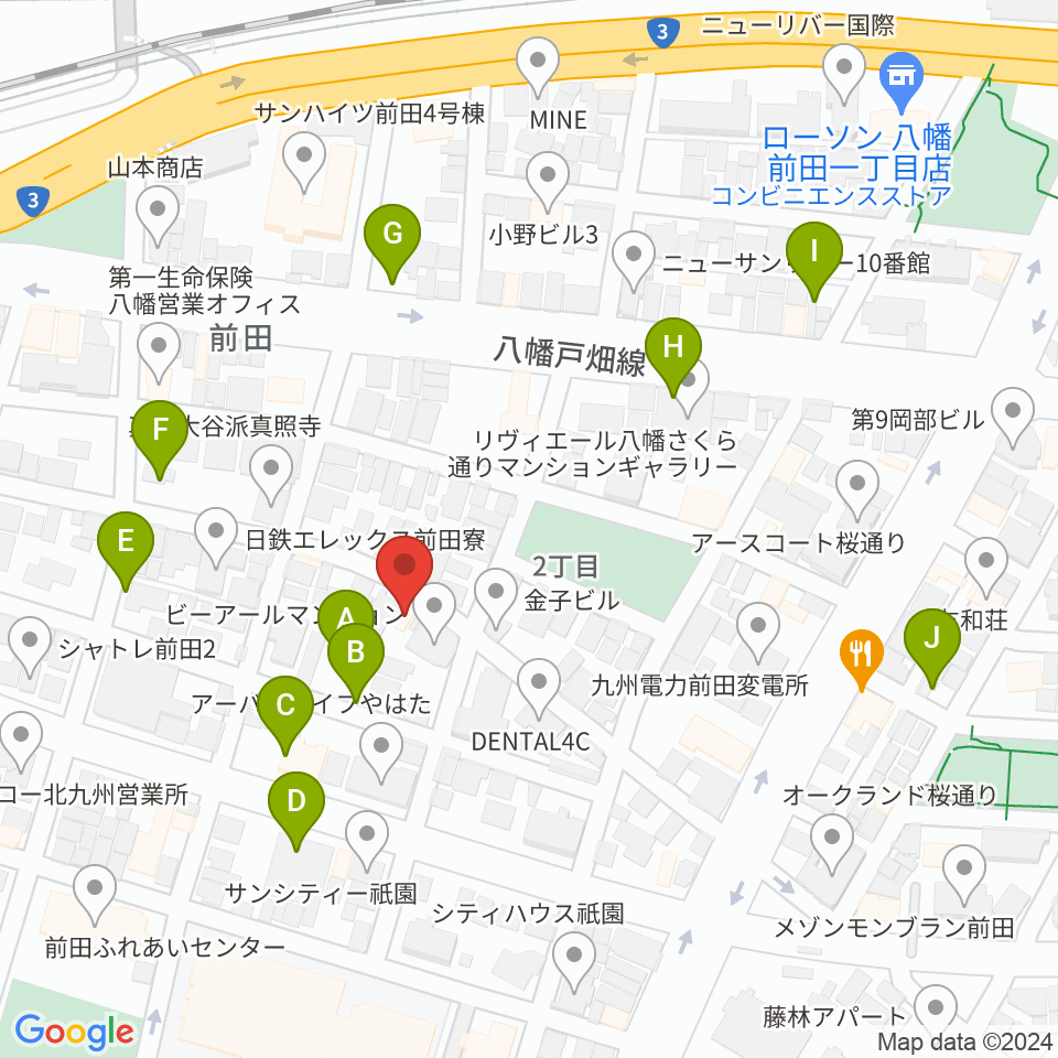 フルート＆ピアノ教室 癒音工房周辺の駐車場・コインパーキング一覧地図