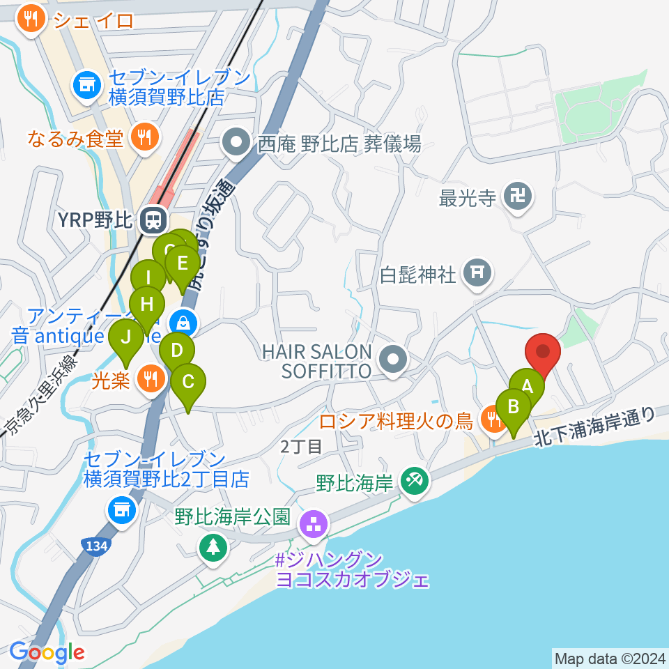 JUN音楽教室周辺の駐車場・コインパーキング一覧地図