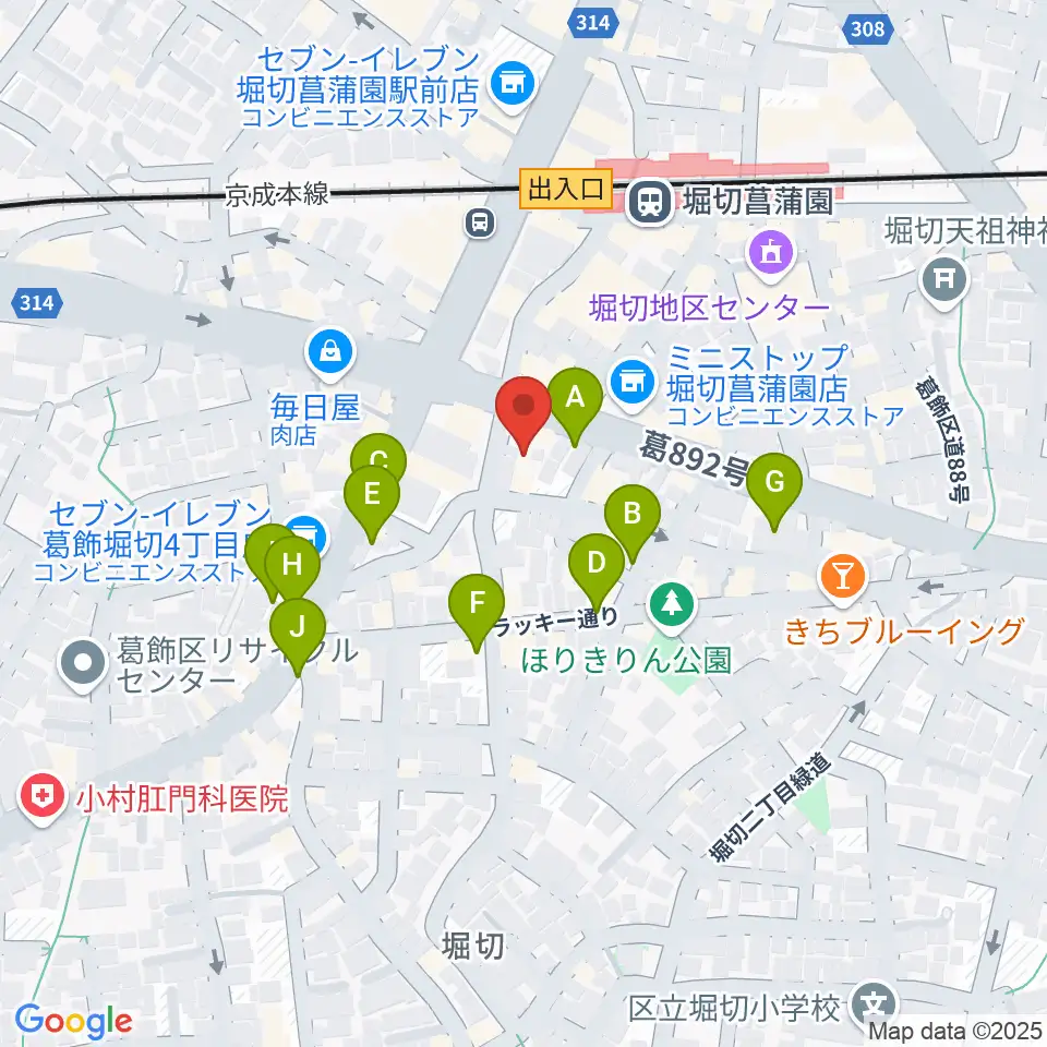 ミュージックスクール・ピュアボイス周辺の駐車場・コインパーキング一覧地図
