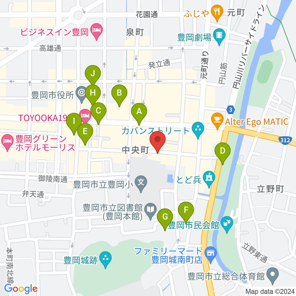 田中音友堂周辺の駐車場・コインパーキング一覧地図