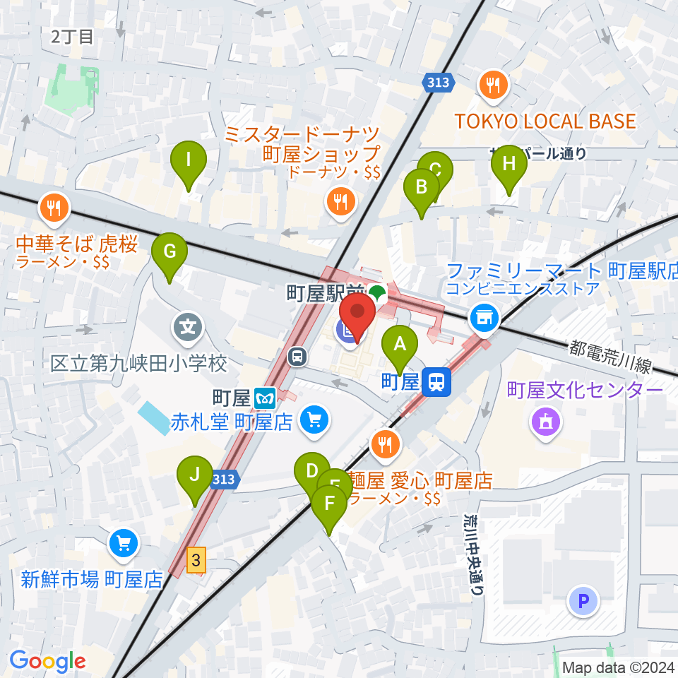 ムーブ町屋周辺の駐車場・コインパーキング一覧地図