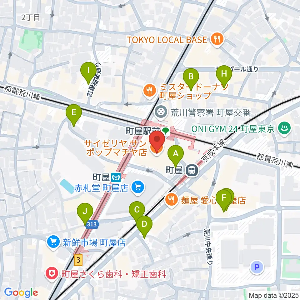 ムーブ町屋周辺の駐車場・コインパーキング一覧地図