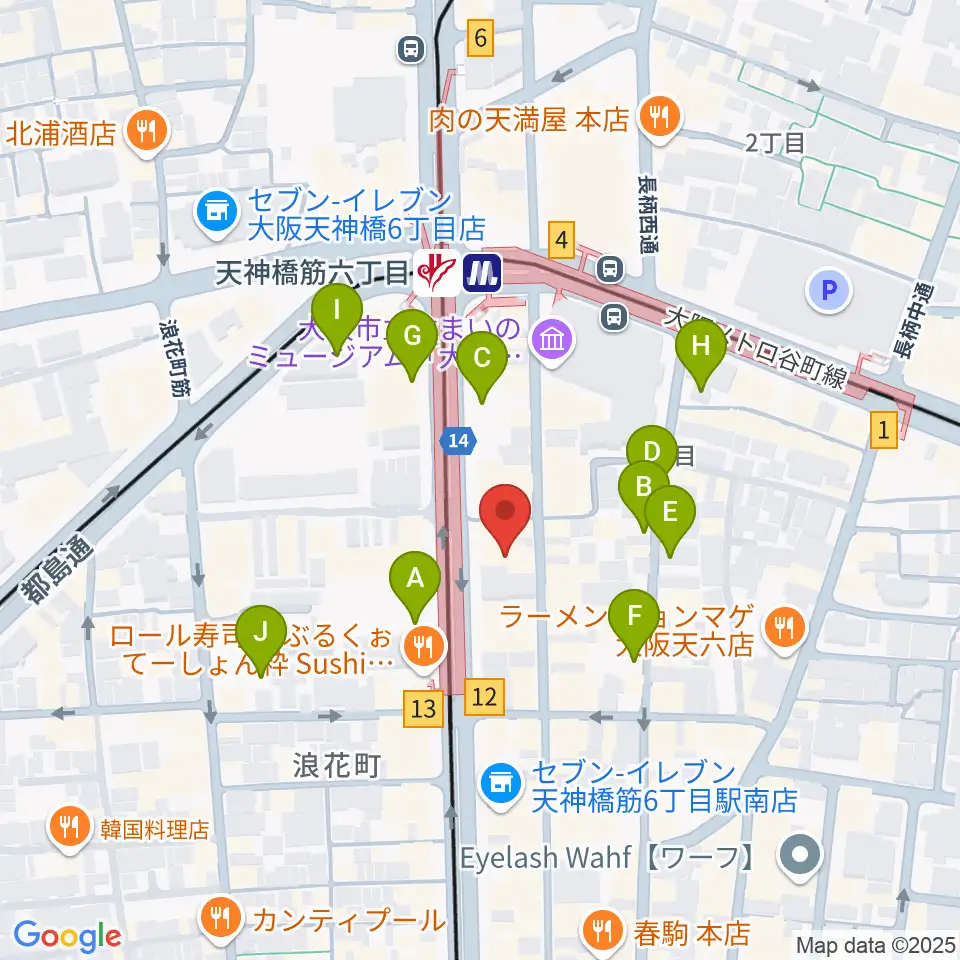 フィス音楽教室周辺の駐車場・コインパーキング一覧地図