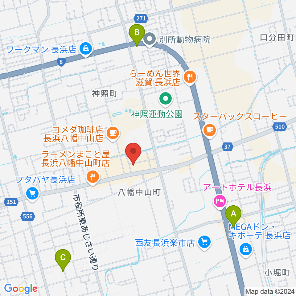 イケダ光音堂周辺の駐車場・コインパーキング一覧地図