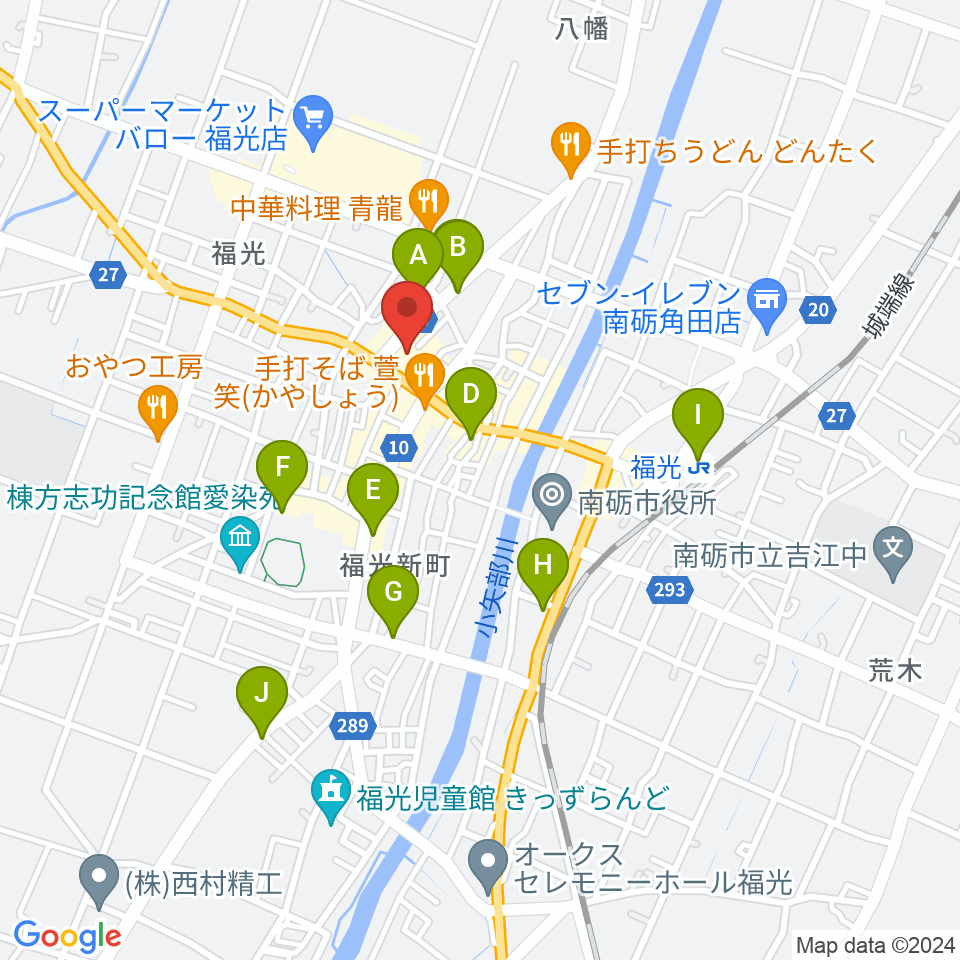 音楽堂福光スタジオベル周辺の駐車場・コインパーキング一覧地図