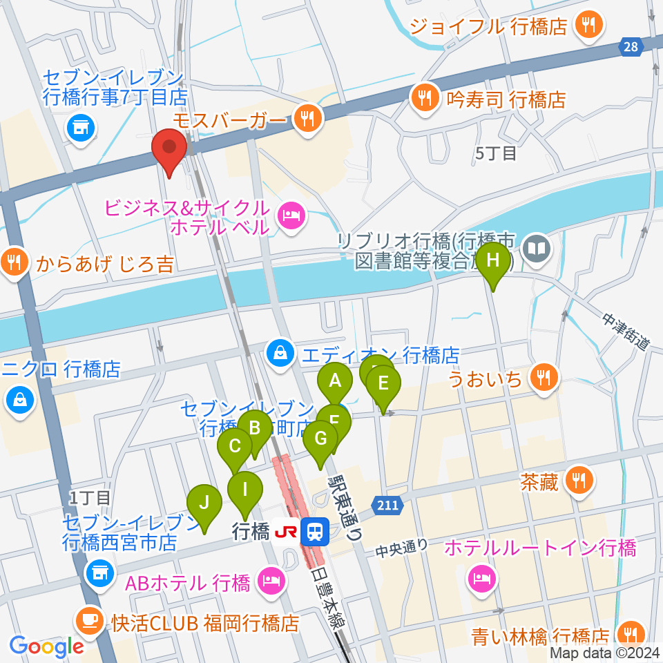 ソアラ楽器周辺の駐車場・コインパーキング一覧地図