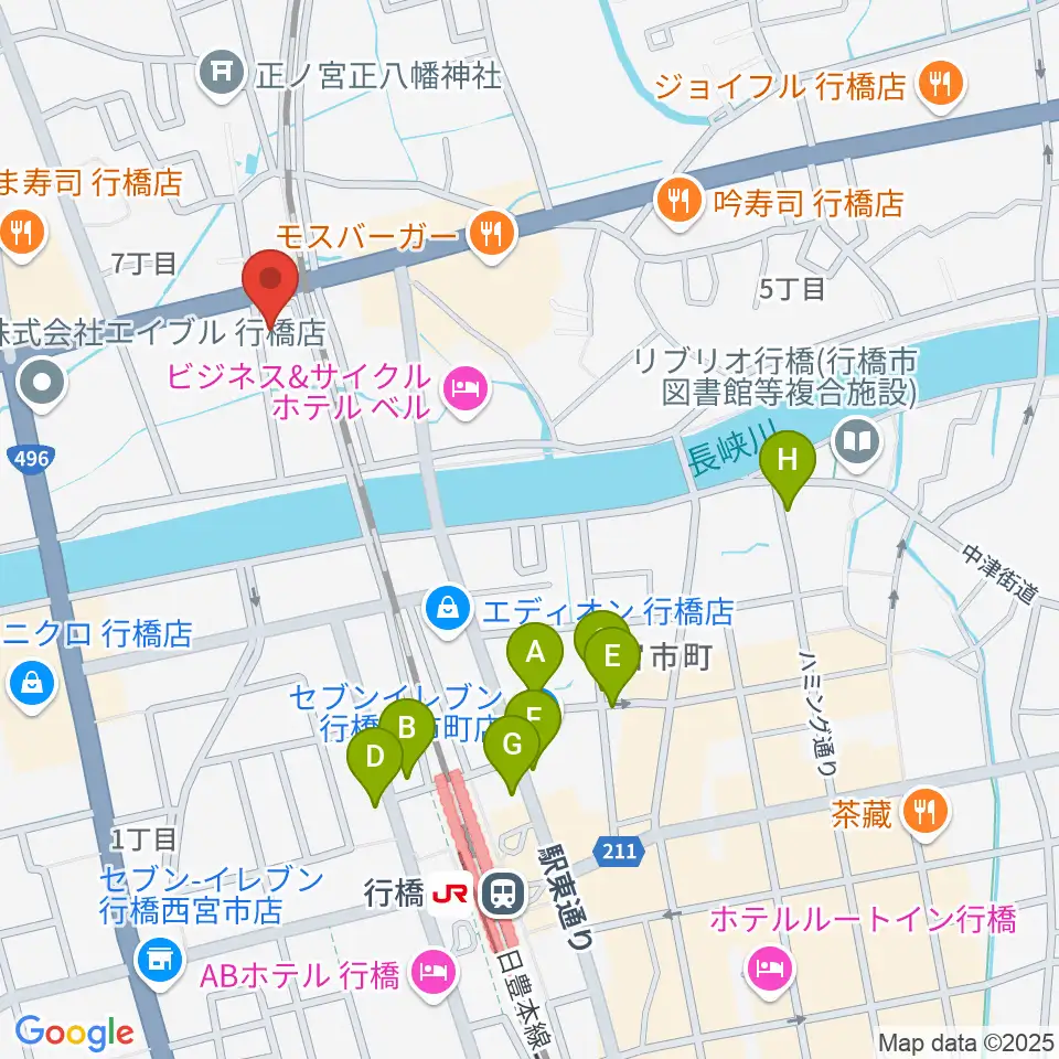 ソアラ楽器周辺の駐車場・コインパーキング一覧地図