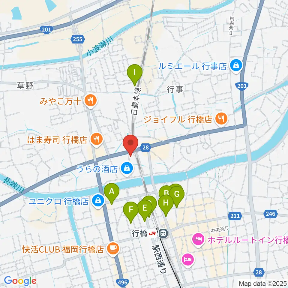 ソアラ楽器周辺の駐車場・コインパーキング一覧地図