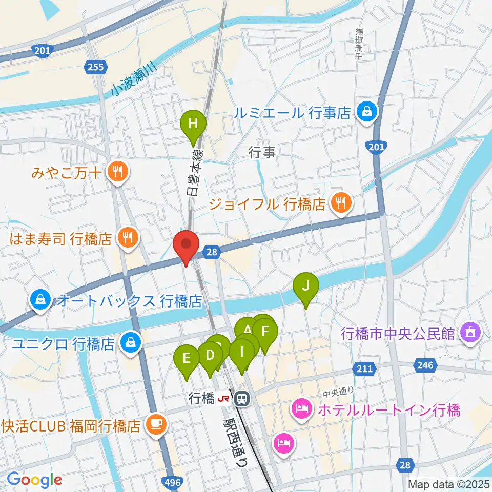 ソアラ楽器周辺の駐車場・コインパーキング一覧地図