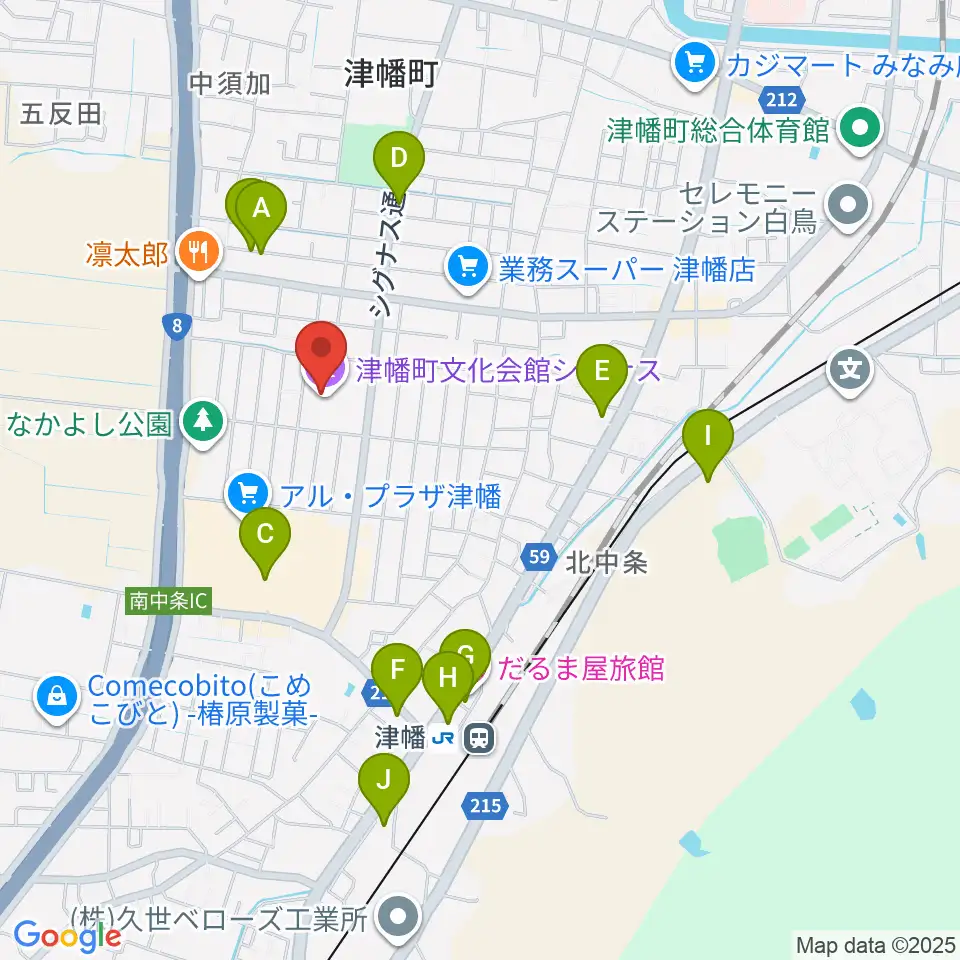津幡町文化会館 シグナス周辺の駐車場・コインパーキング一覧地図