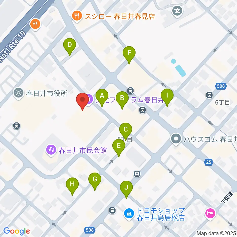 文化フォーラム春日井周辺の駐車場・コインパーキング一覧地図