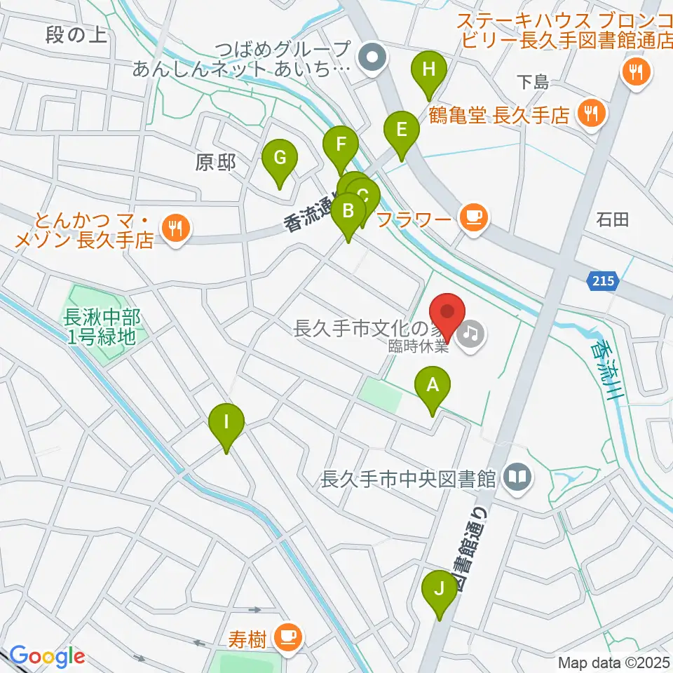 長久手市文化の家周辺の駐車場・コインパーキング一覧地図
