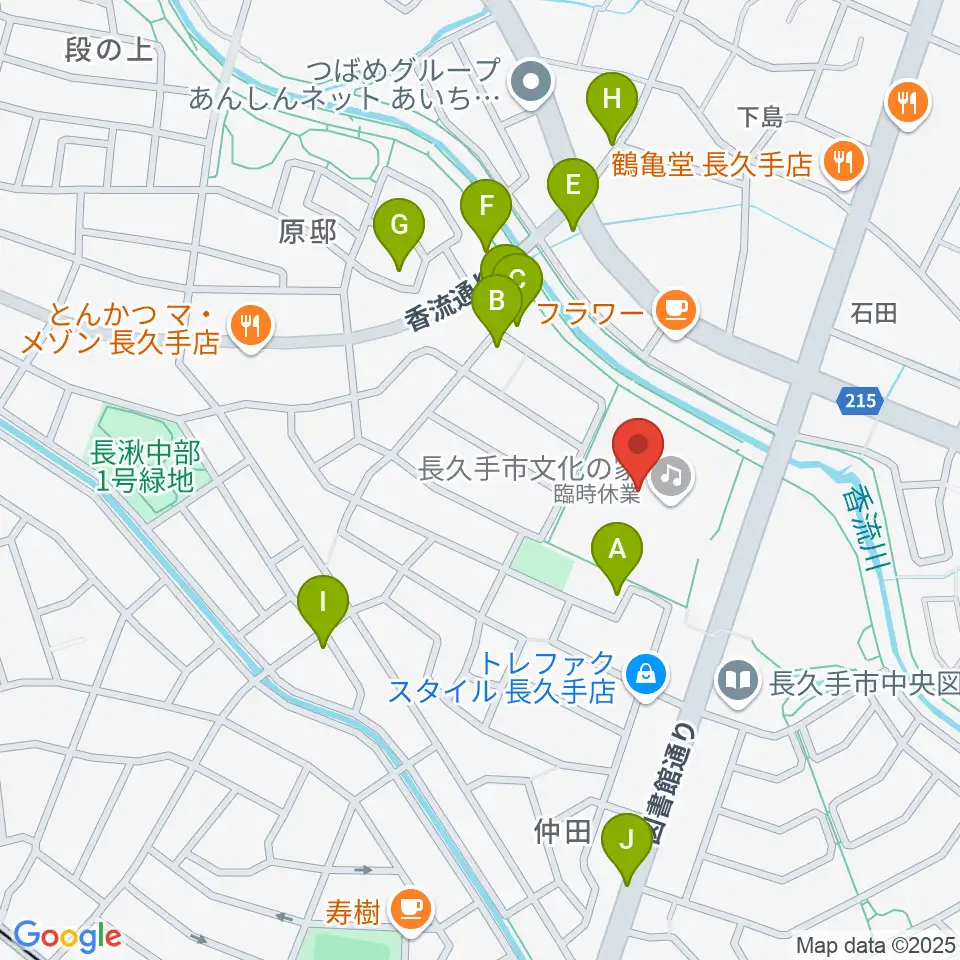 長久手市文化の家周辺の駐車場・コインパーキング一覧地図