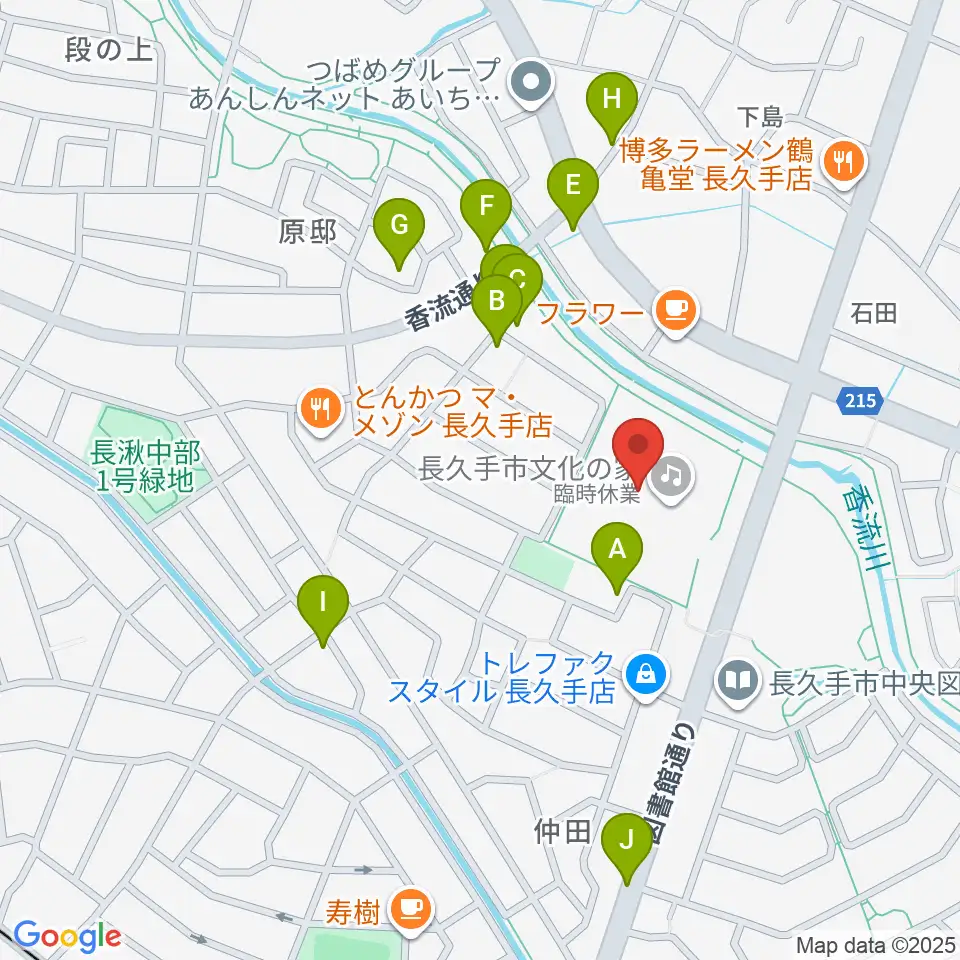 長久手市文化の家周辺の駐車場・コインパーキング一覧地図