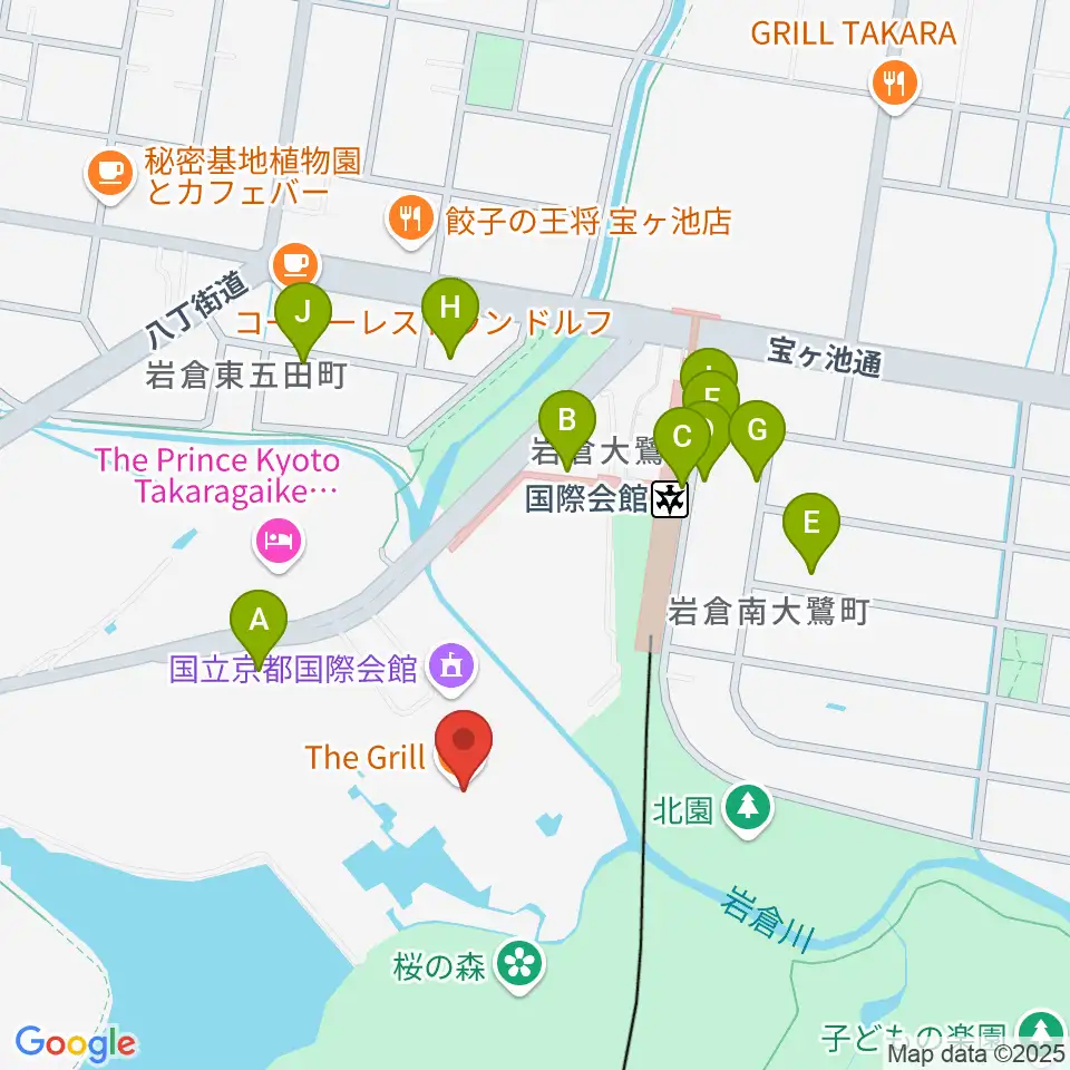 国立京都国際会館 ICC Kyoto周辺の駐車場・コインパーキング一覧地図