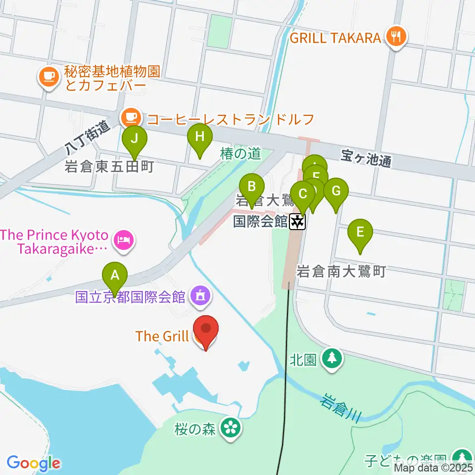 国立京都国際会館 ICC Kyoto周辺の駐車場・コインパーキング一覧地図