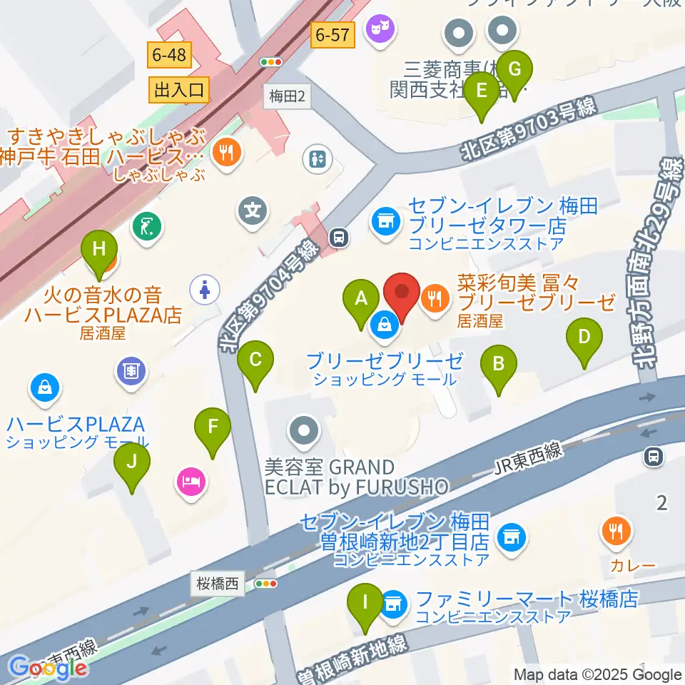 サンケイホールブリーゼ周辺の駐車場・コインパーキング一覧地図