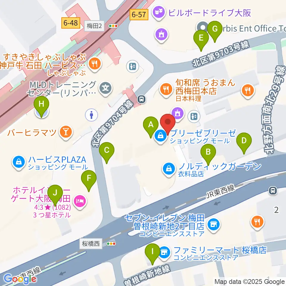 サンケイホールブリーゼ周辺の駐車場・コインパーキング一覧地図