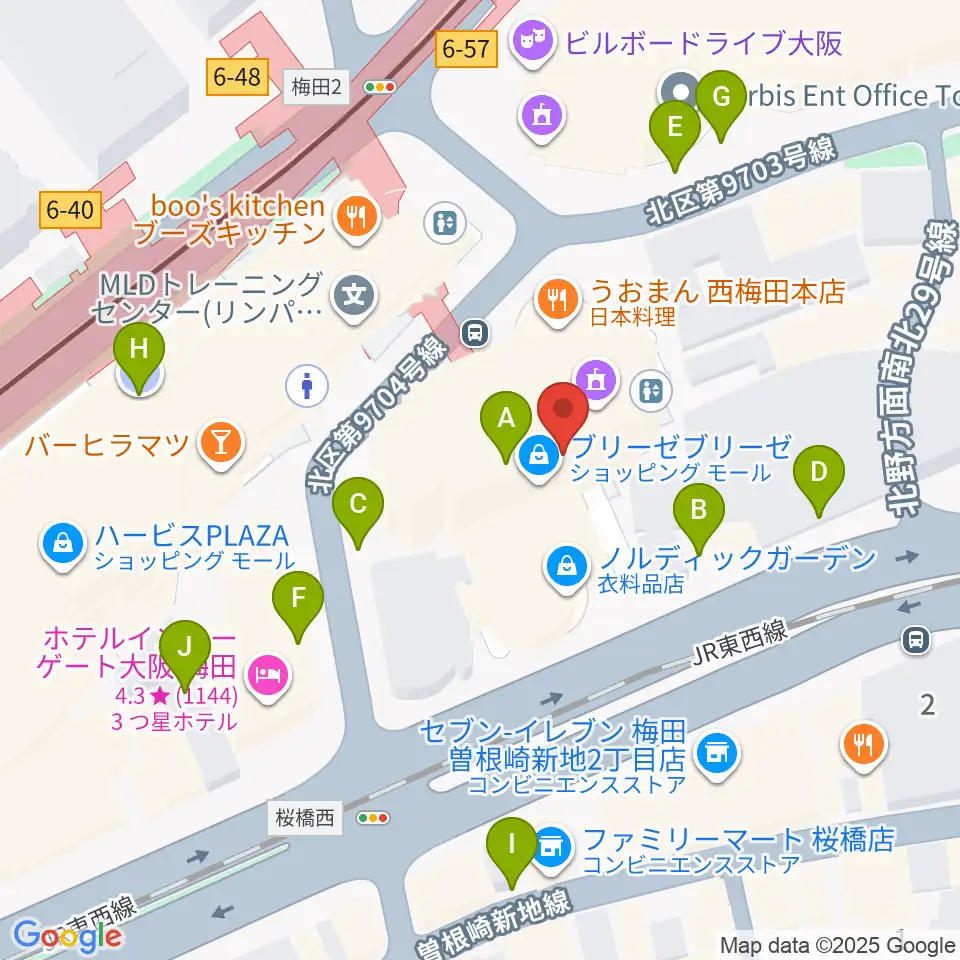 サンケイホールブリーゼ周辺の駐車場・コインパーキング一覧地図