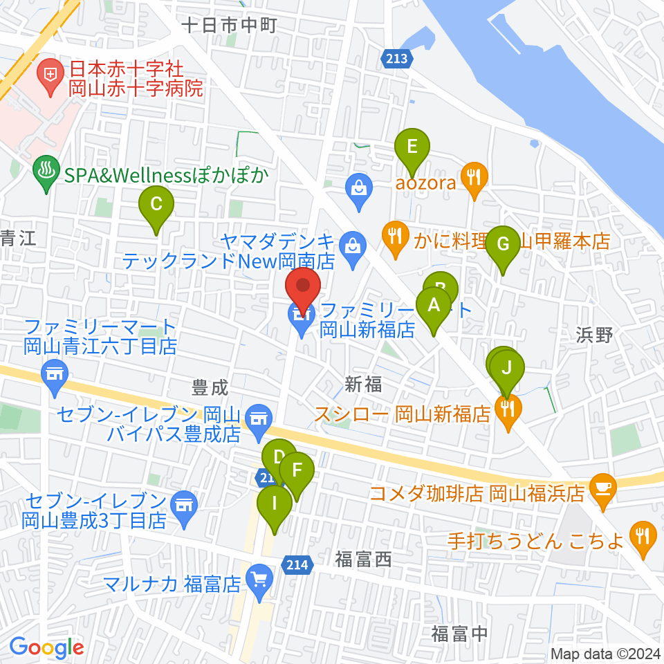 浜松ピアノ店周辺の駐車場・コインパーキング一覧地図