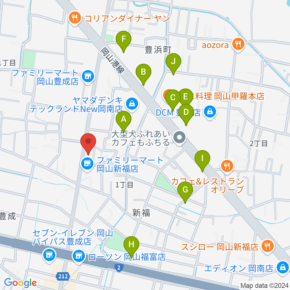 浜松ピアノ店周辺の駐車場・コインパーキング一覧地図