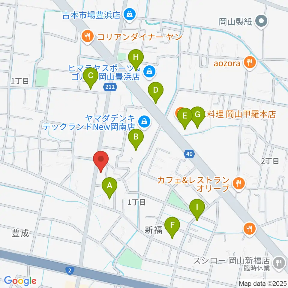 浜松ピアノ店周辺の駐車場・コインパーキング一覧地図