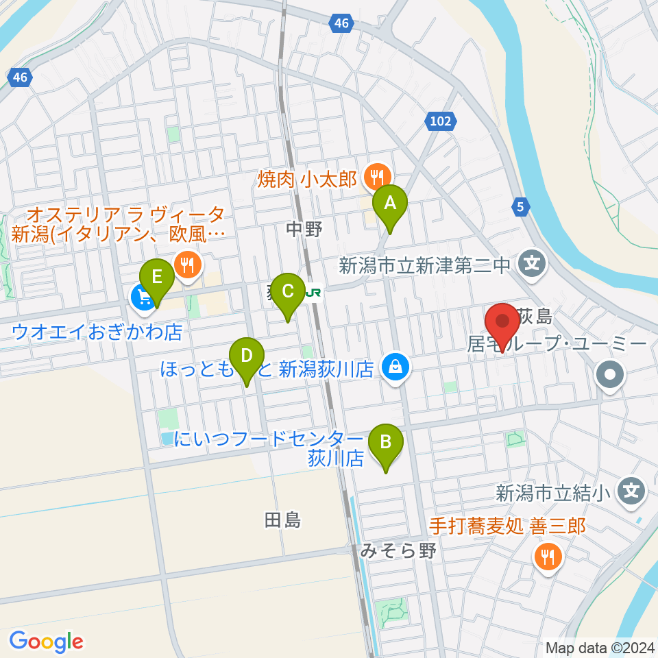 カネヅカ楽器周辺の駐車場・コインパーキング一覧地図