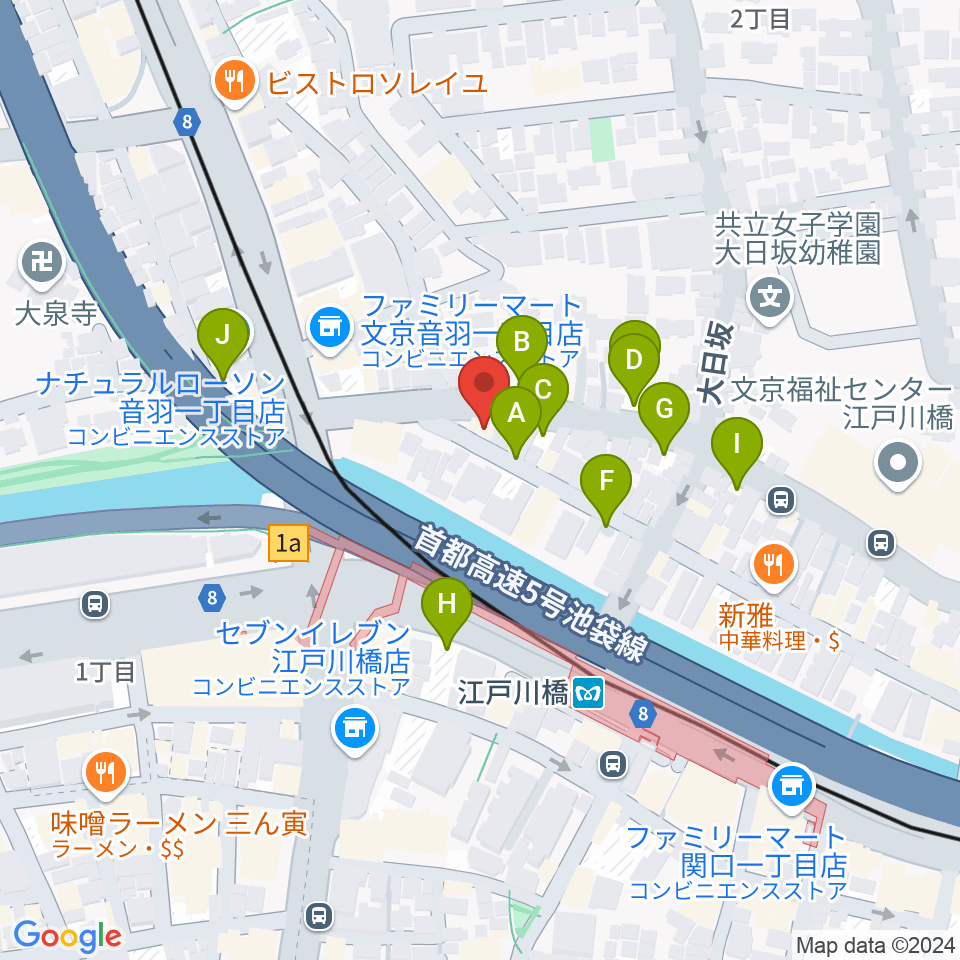 スタジオピアーチェ周辺の駐車場・コインパーキング一覧地図