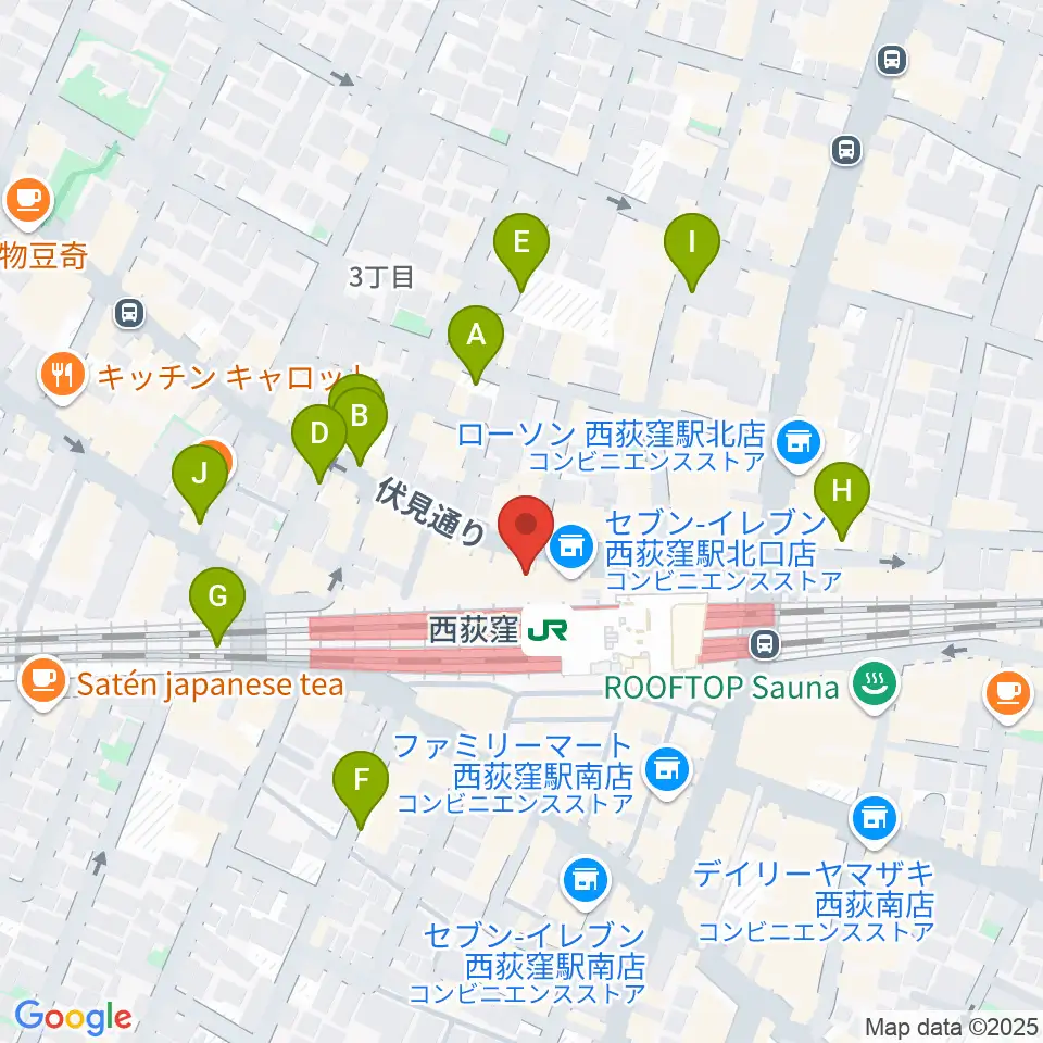 西荻窪ココパーム周辺の駐車場・コインパーキング一覧地図