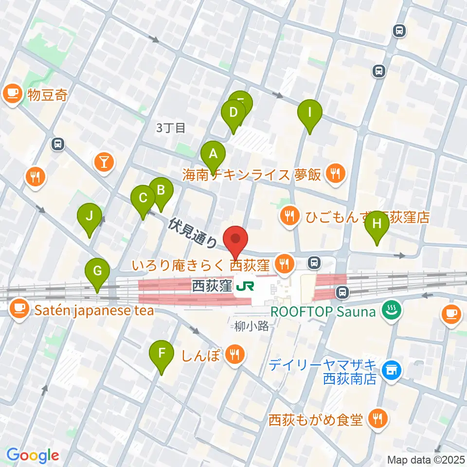 西荻窪ココパーム周辺の駐車場・コインパーキング一覧地図