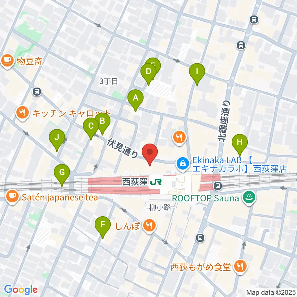 西荻窪ココパーム周辺の駐車場・コインパーキング一覧地図