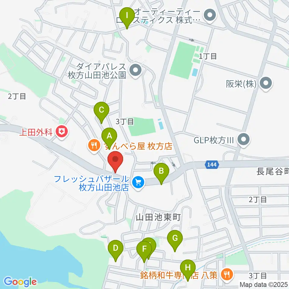京阪ピアノサービス周辺の駐車場・コインパーキング一覧地図