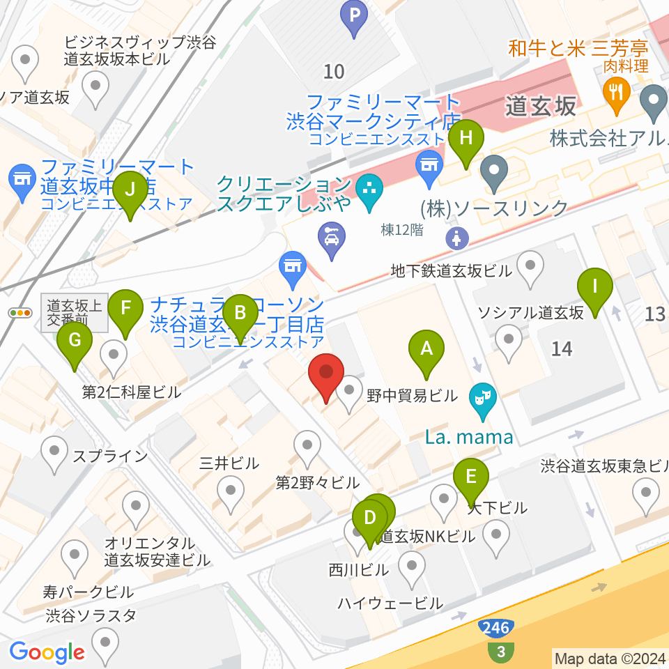 ノナカ・ミュージックハウス周辺の駐車場・コインパーキング一覧地図