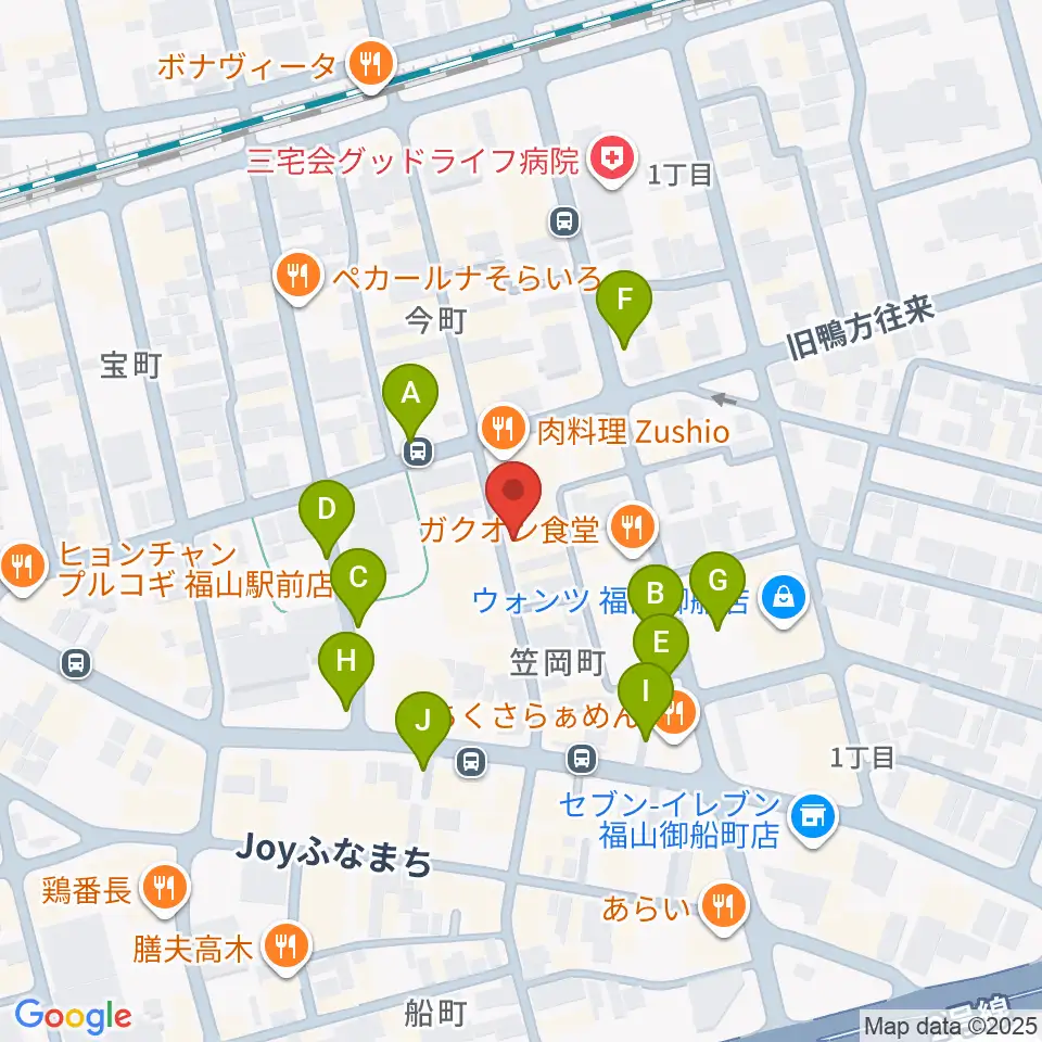 ガッキ・コム 安原楽器周辺の駐車場・コインパーキング一覧地図