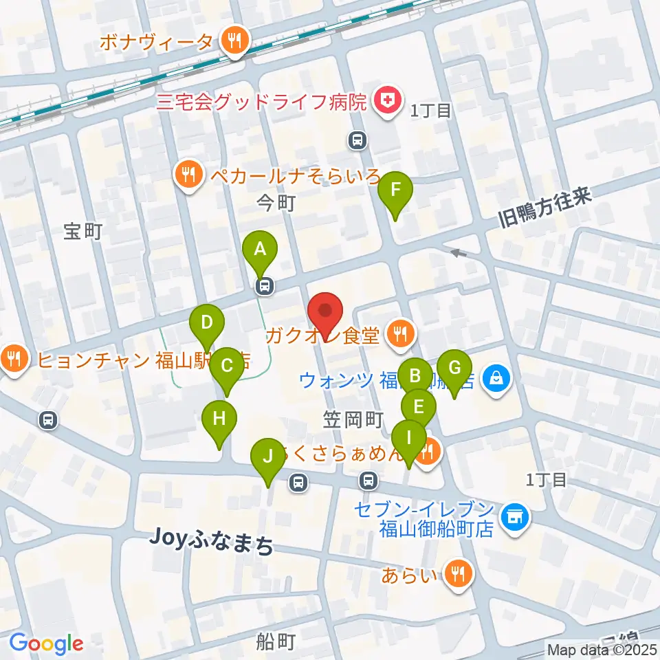 ガッキ・コム 安原楽器周辺の駐車場・コインパーキング一覧地図